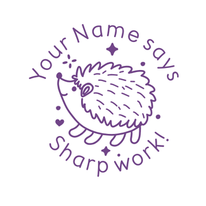 Hedgehog Teacher Stamps