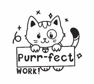 Purr-fect Work Stamp