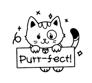 Purr-fect Cat Teacher Stamp