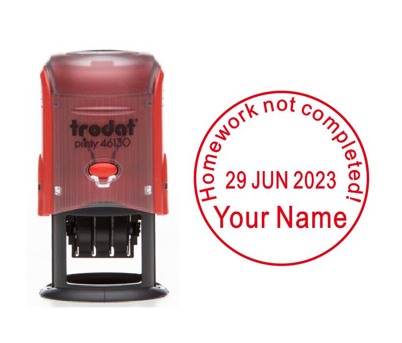 Homework Not Completed Date Stamp – stampso
