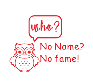 No Name No Fame Owl Stamp